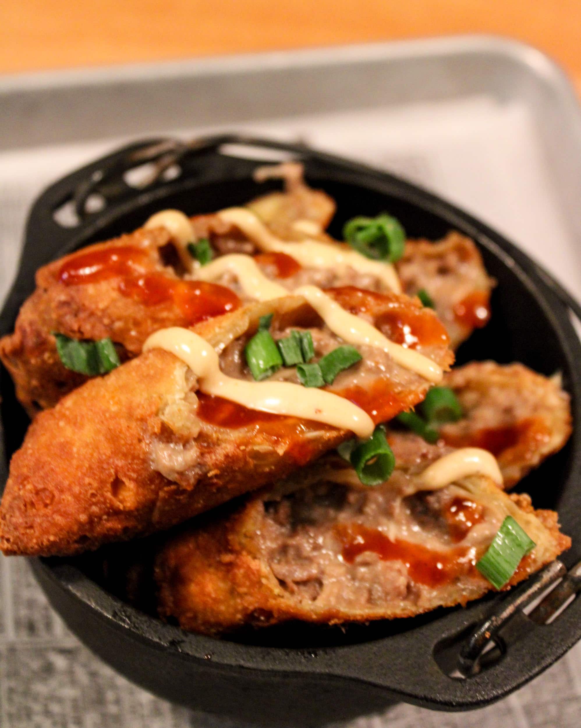 Steak n Cheese Egg Rolls Border Brewery & BBQ